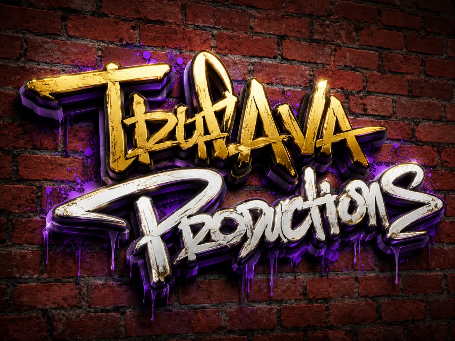 Original graffiti-style Truflava Productions creative mark