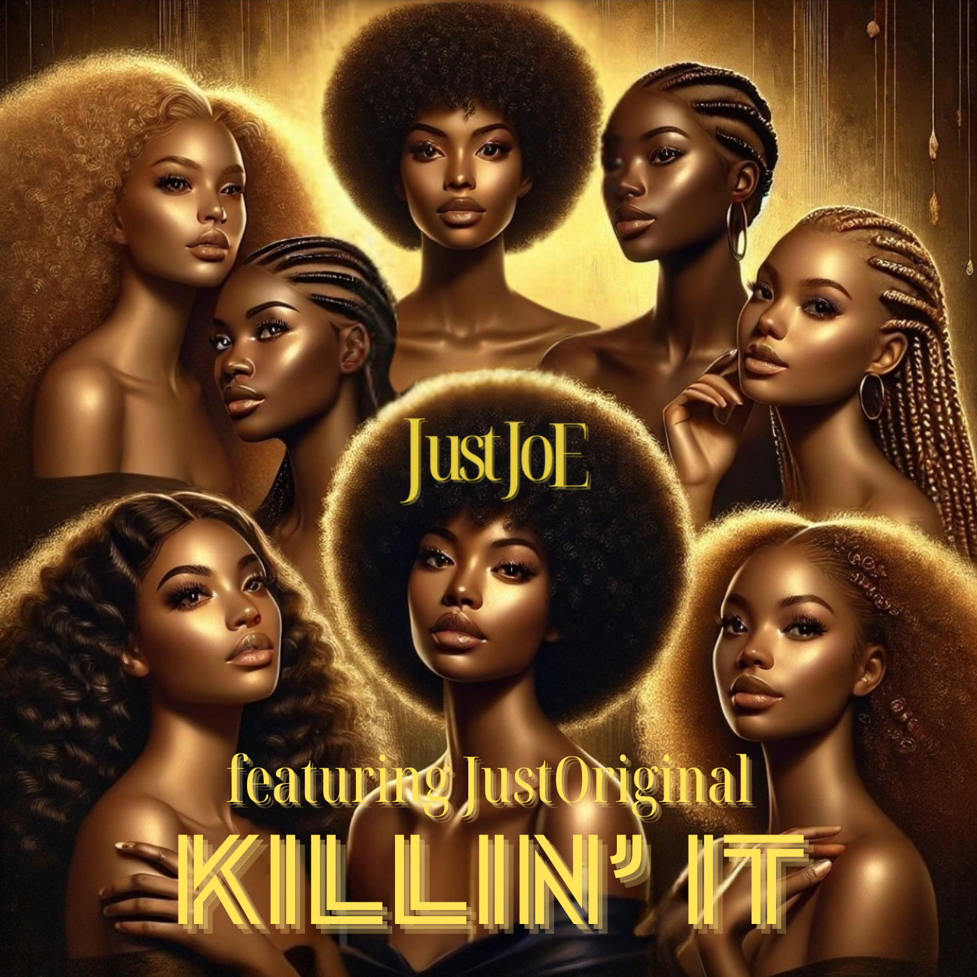 Killin' It cover art featuring a collage celebrating melanated women