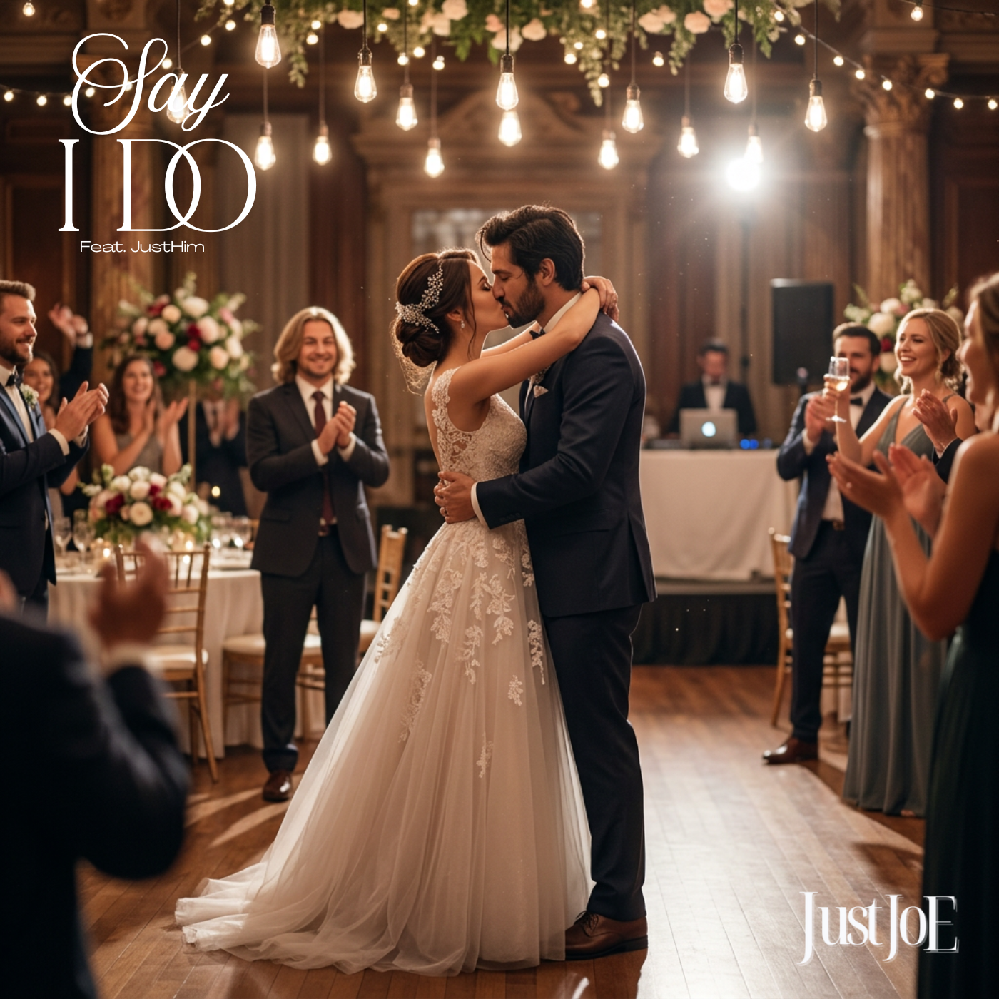Say I Do cover art: bride and groom at a wedding reception